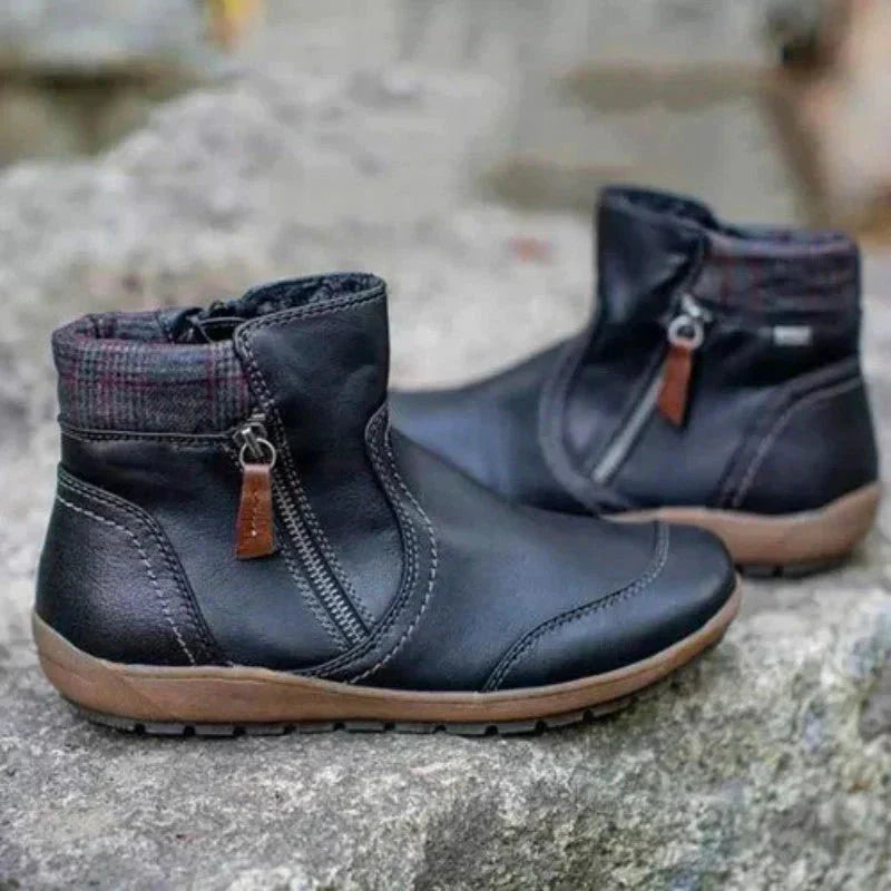 Bottes Confortables et Étanches en Couleur Marron pour Femmes