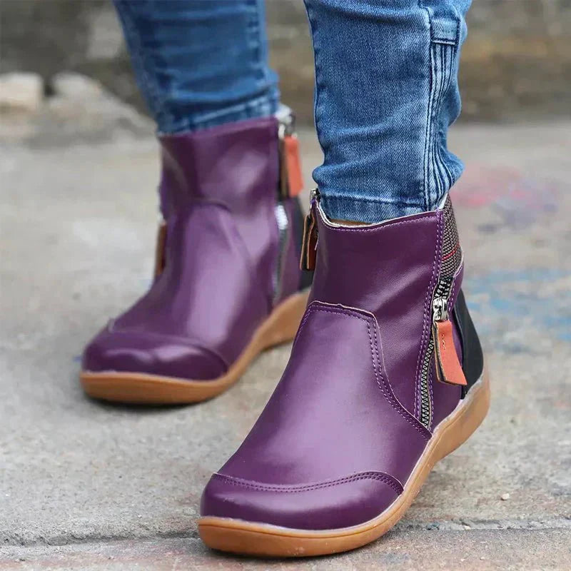 Bottes Confortables et Étanches en Couleur Marron pour Femmes