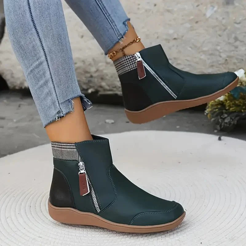 Bottes Confortables et Étanches en Couleur Marron pour Femmes