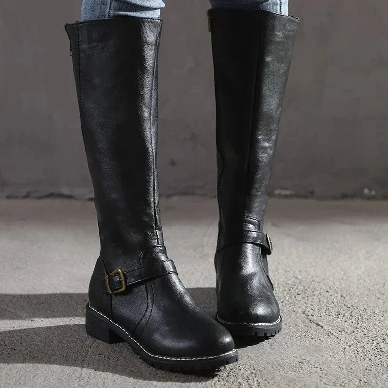 Bottes Élégantes en Cuir pour Femmes