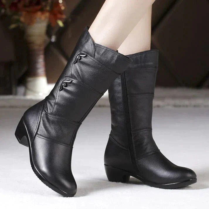 Bottes Élégantes en PU pour Femmes