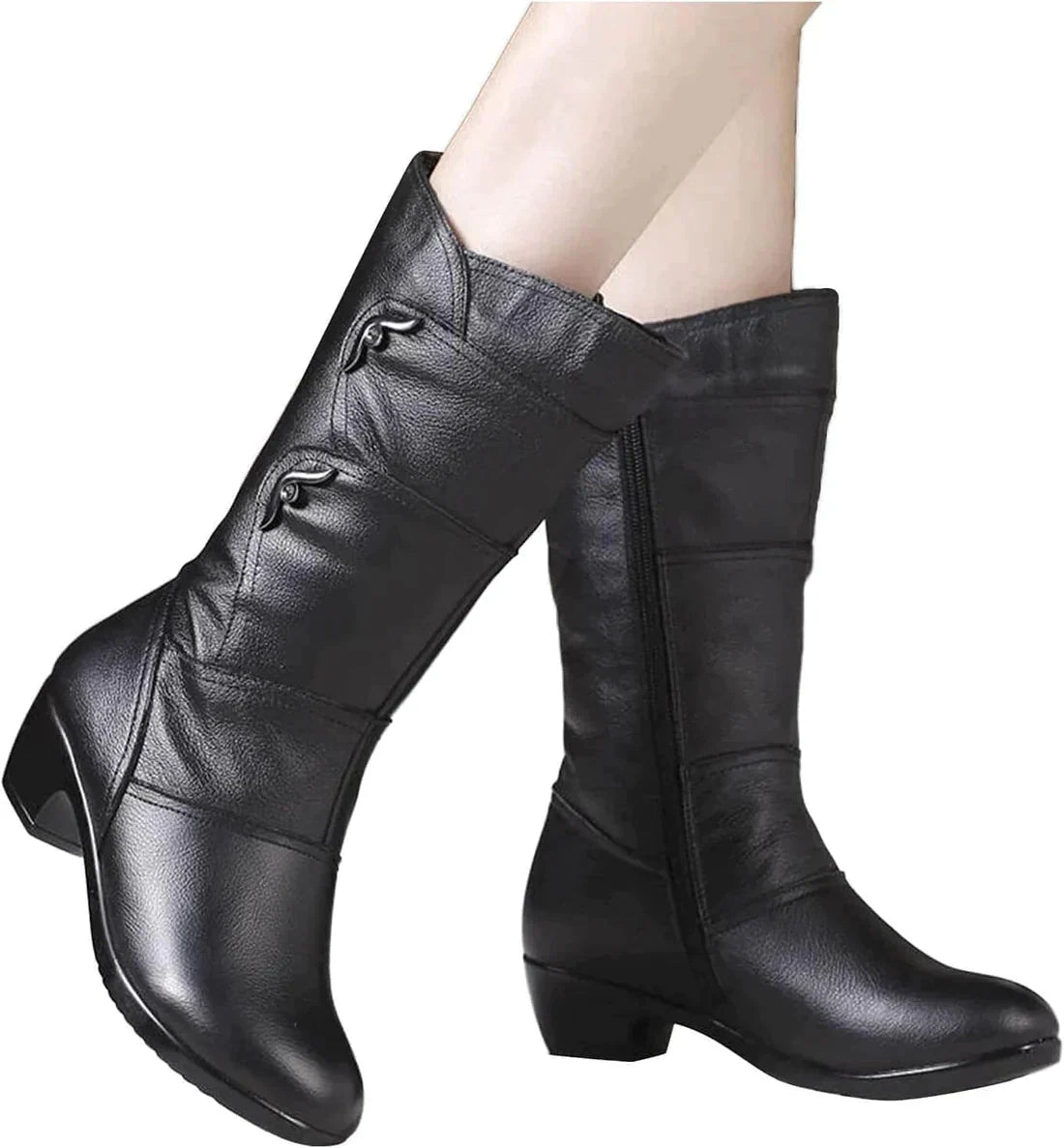 Bottes Élégantes en PU pour Femmes