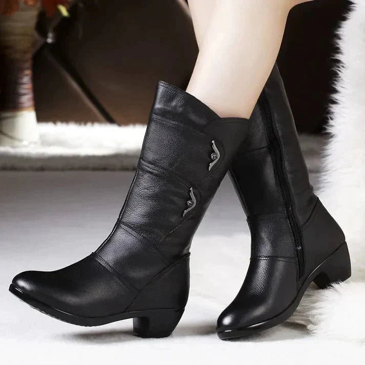 Bottes Élégantes en PU pour Femmes