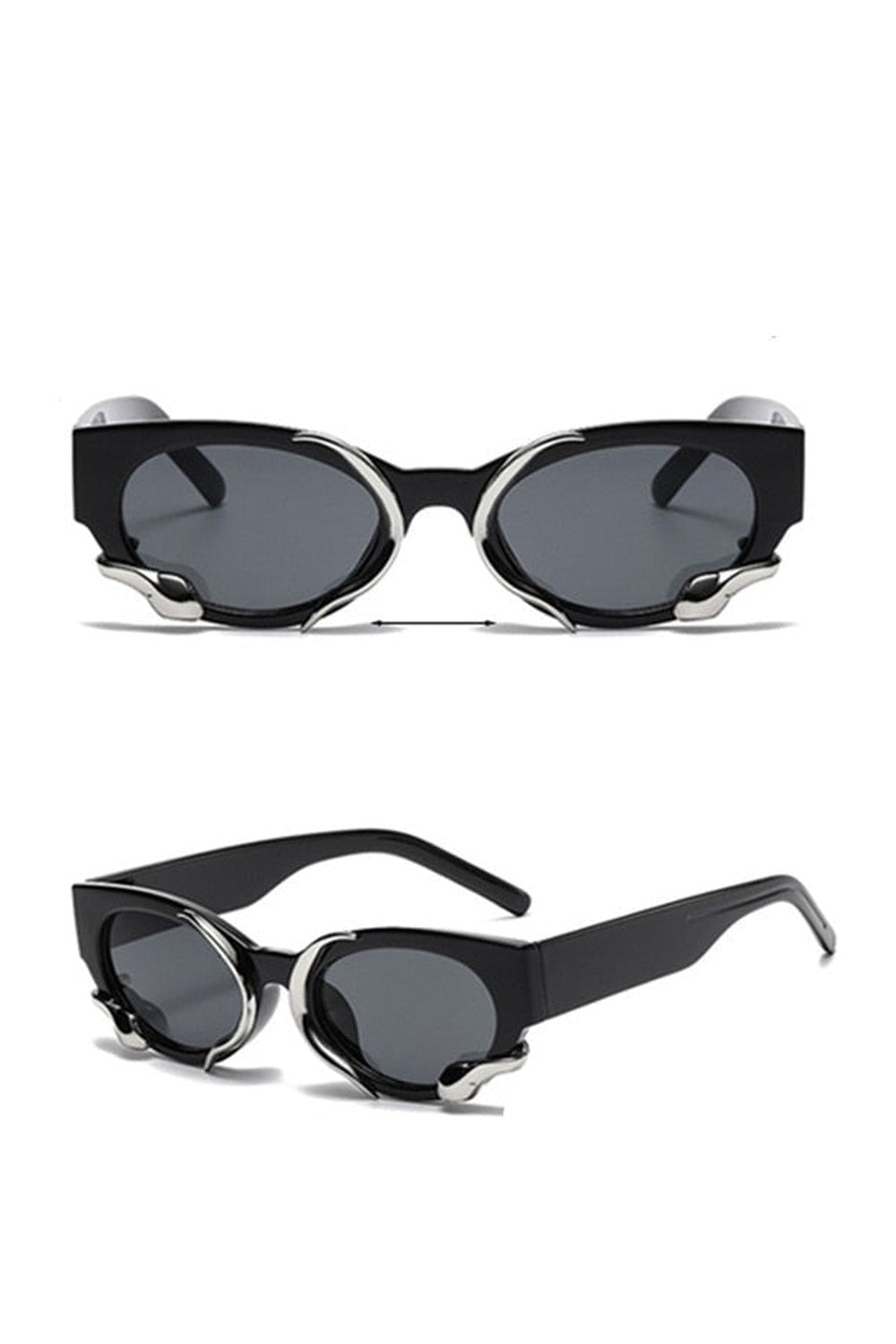 Lunettes de soleil œil de chat à motif serpent