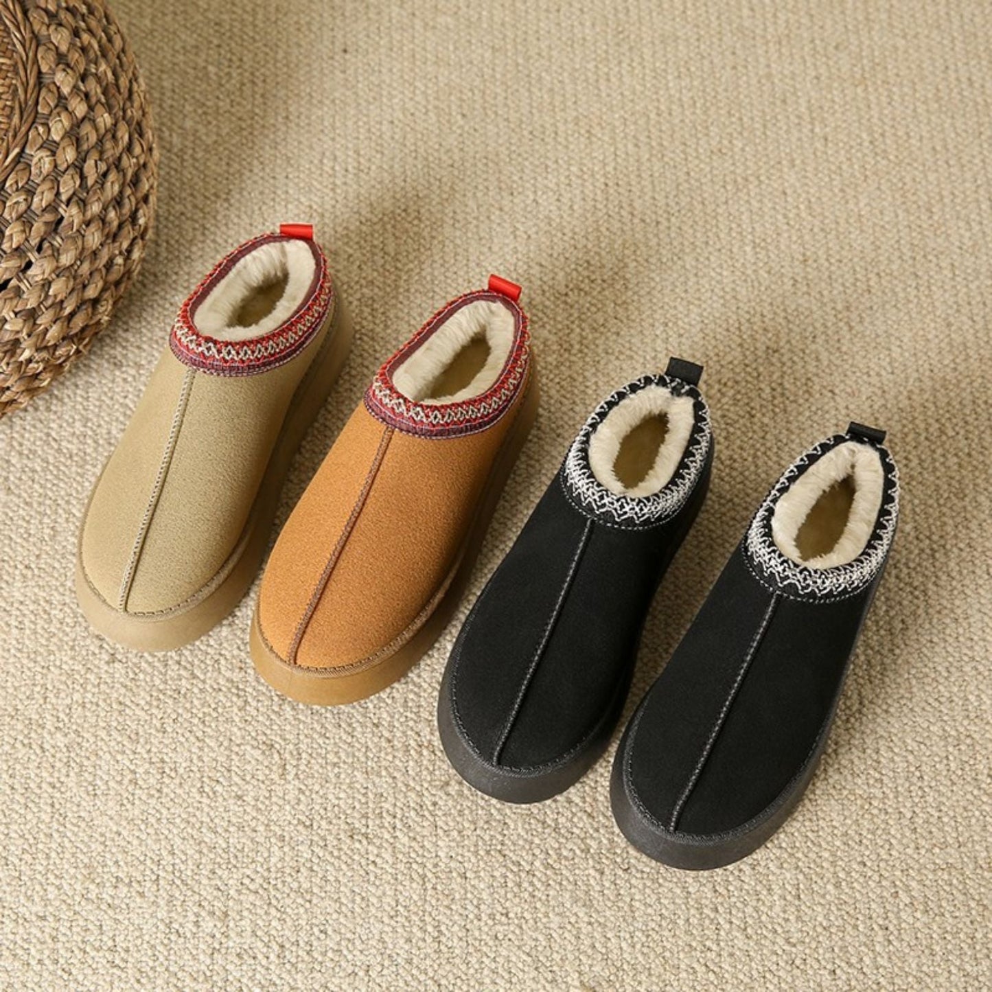 Chaussons Confortables en Cuir pour Femmes