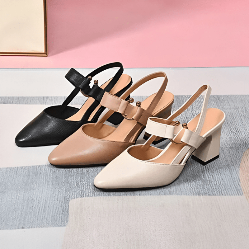 Chaussures Confortables à Talons Élargis pour Femmes