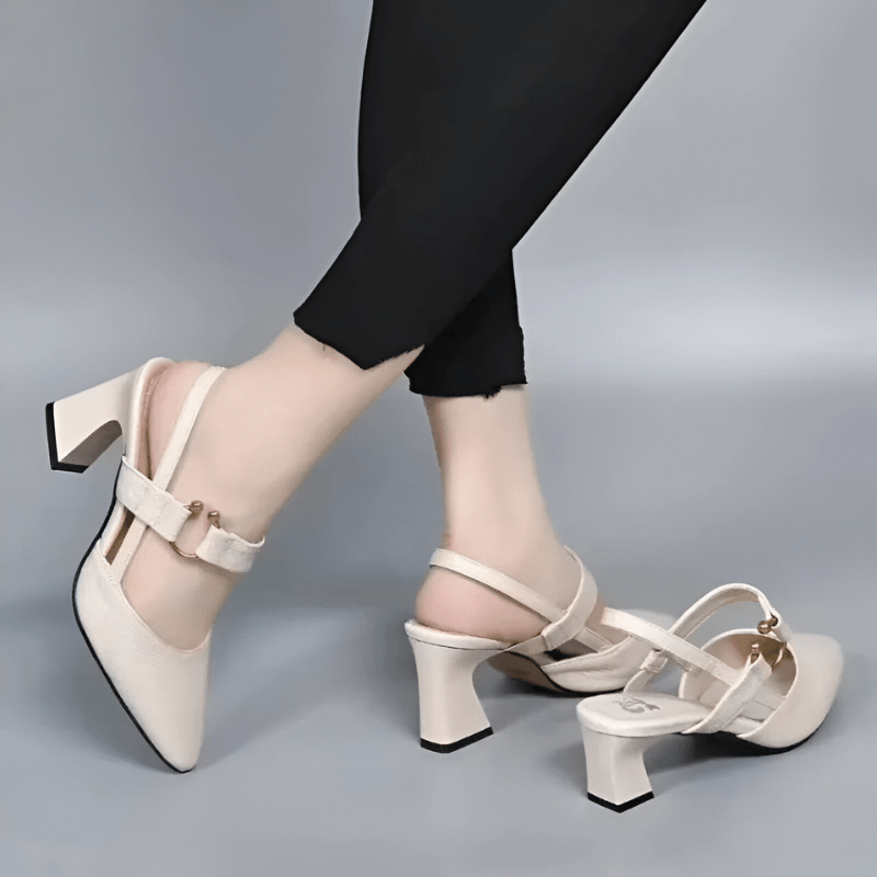 Chaussures Confortables à Talons Élargis pour Femmes