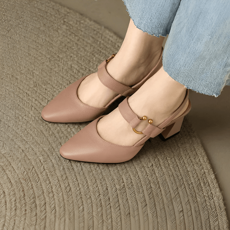 Chaussures Confortables à Talons Élargis pour Femmes