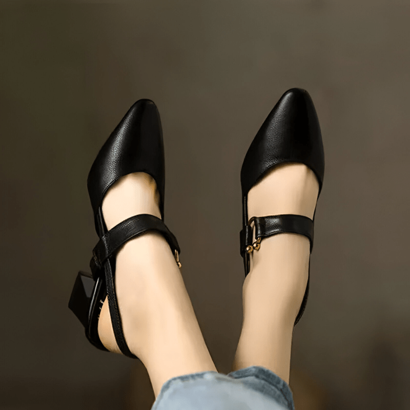 Chaussures Confortables à Talons Élargis pour Femmes