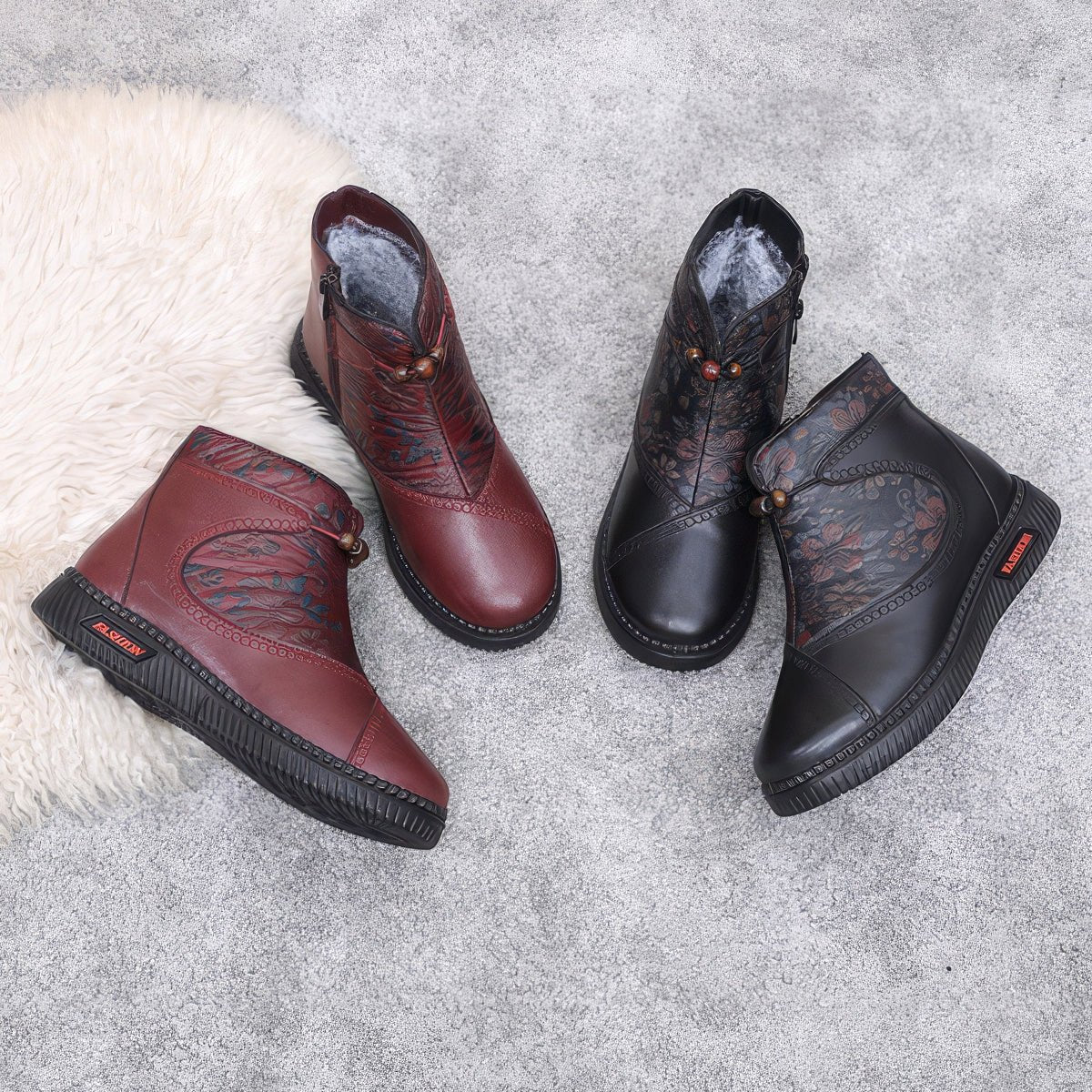 Chaussures Confortables en Cuir pour Femmes
