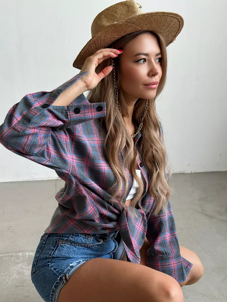 Chemise Femme En Flanelle Élégante