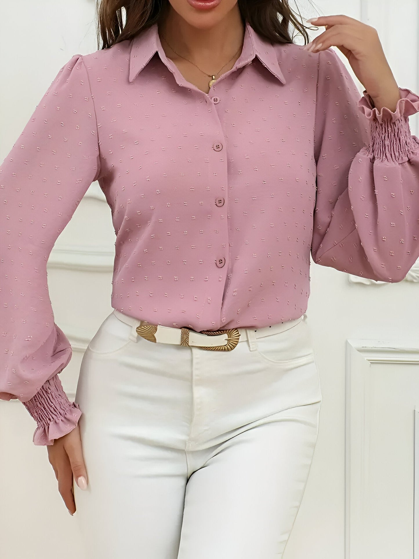 Chemisier Femme À Pois Élégant
