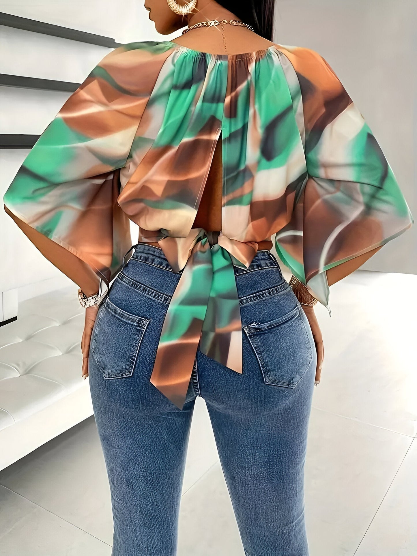 Chemisier Femme Tie-Dye Élégant
