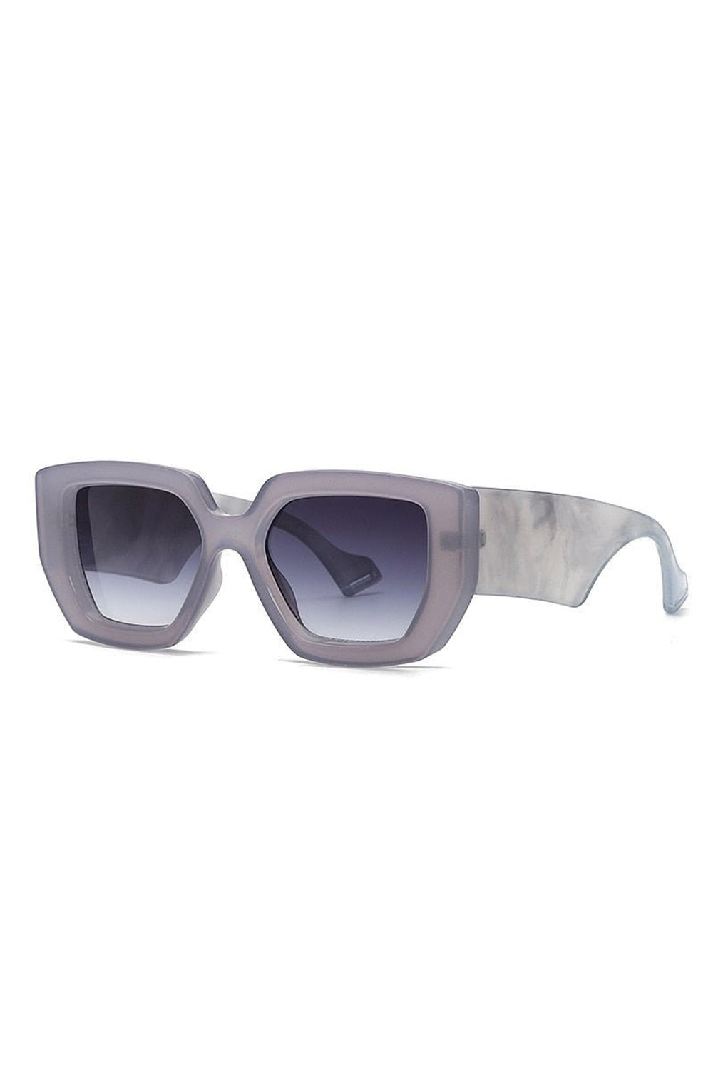 Lunettes de soleil carrées de luxe colorées