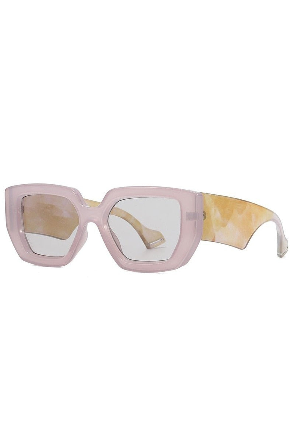 Lunettes de soleil carrées de luxe colorées
