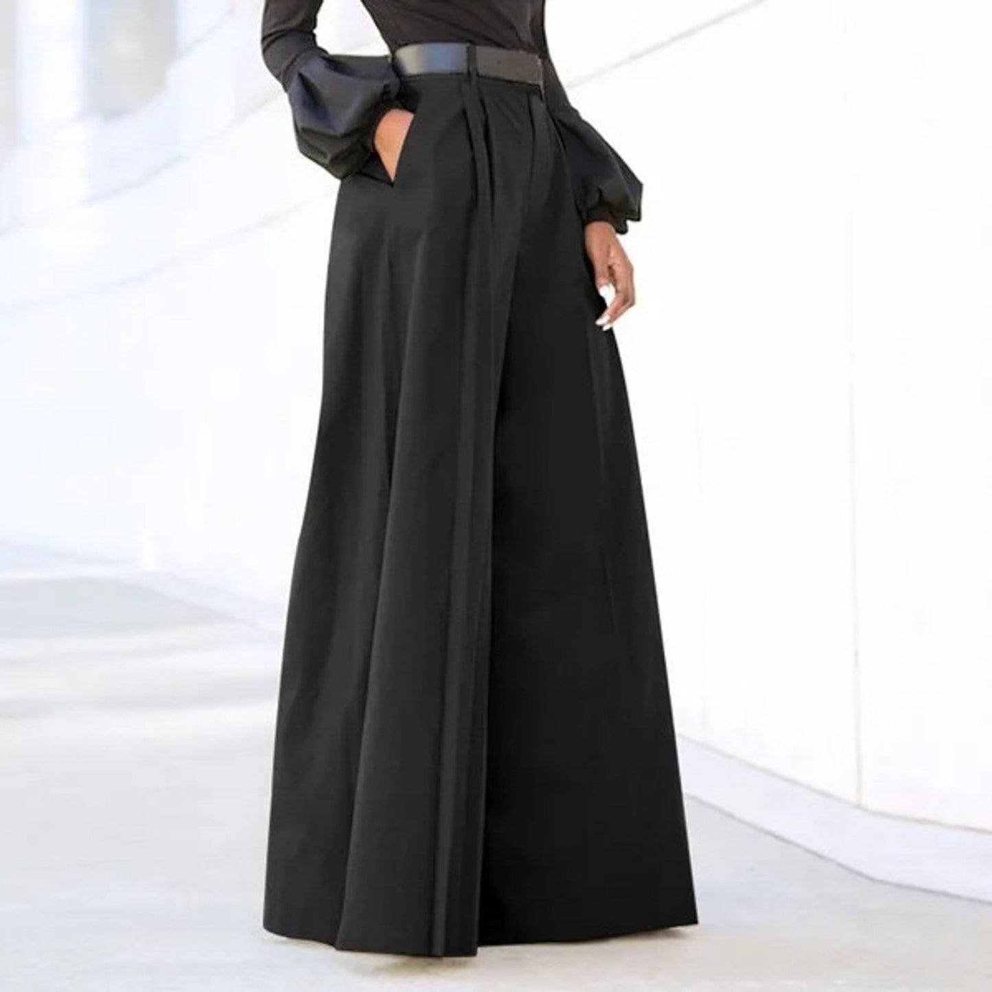 Amélie - Pantalon Plissé Élégant À Jambe Large Pour Femmes