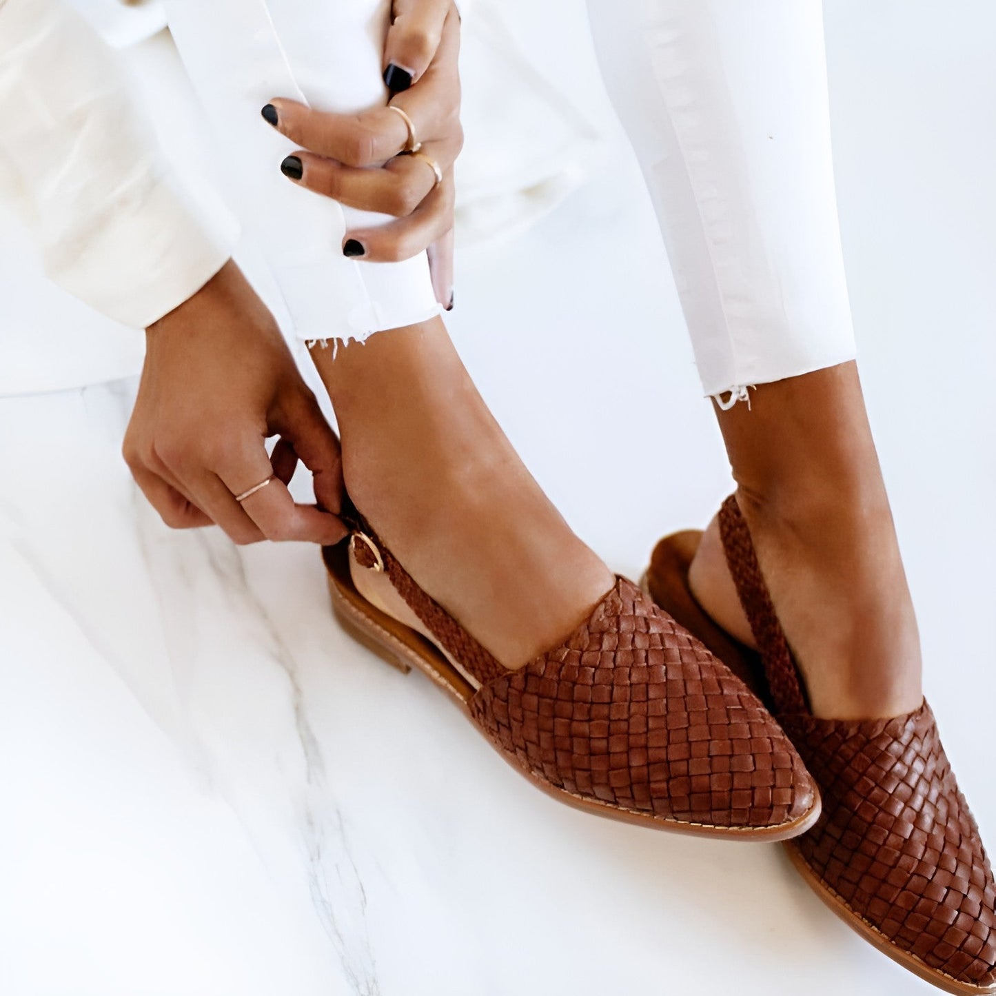 Sandales Tressées Élégantes Femme - Confort et Style pour Toutes Occasions