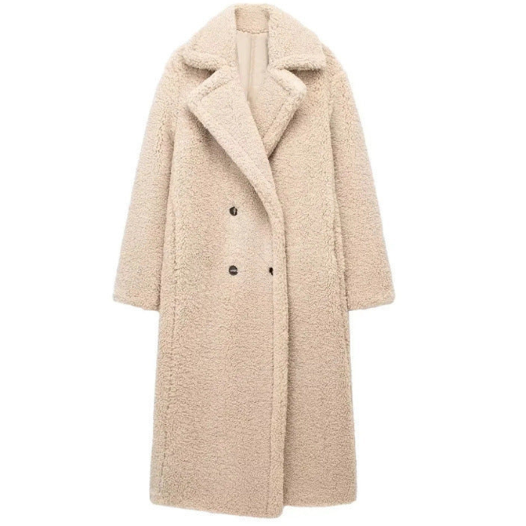 Vente élégante de la dame du manteau d'hiver