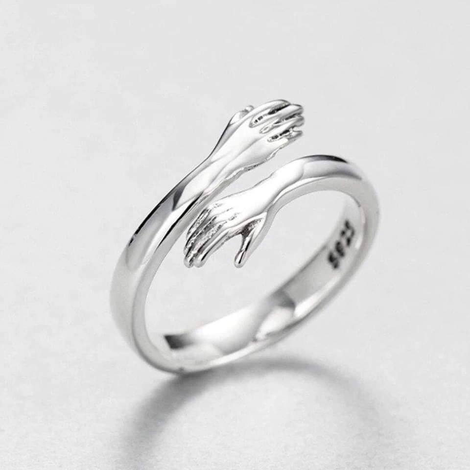 Bague en Argent Étreinte