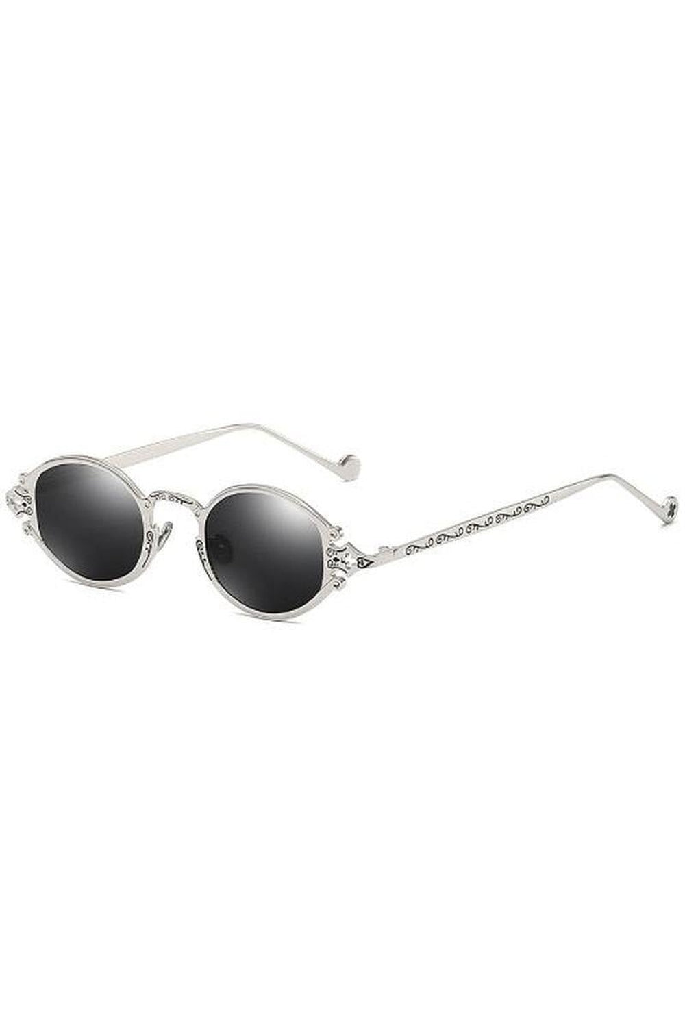 Lunettes de soleil ovales couleur or
