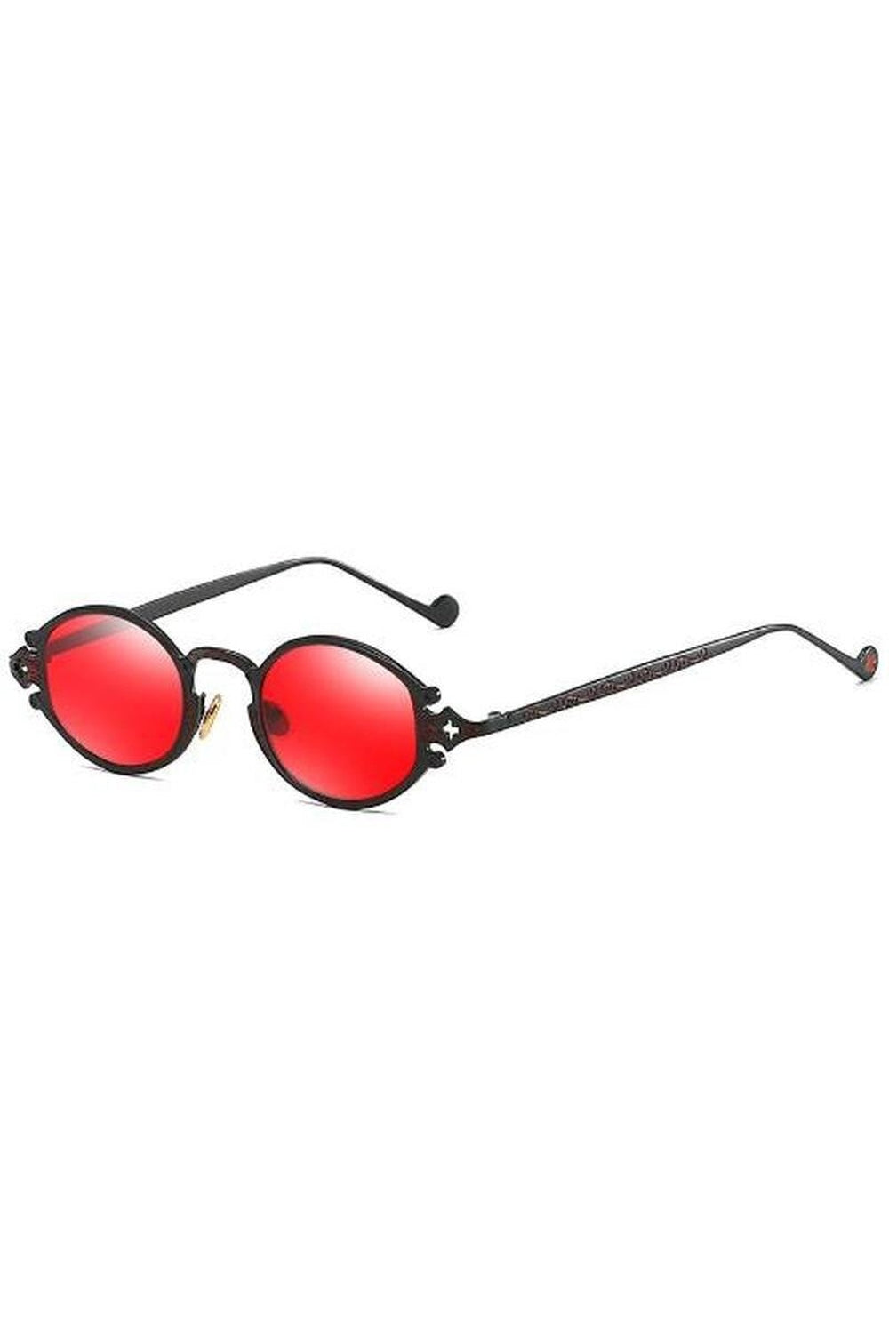 Lunettes de soleil ovales couleur or