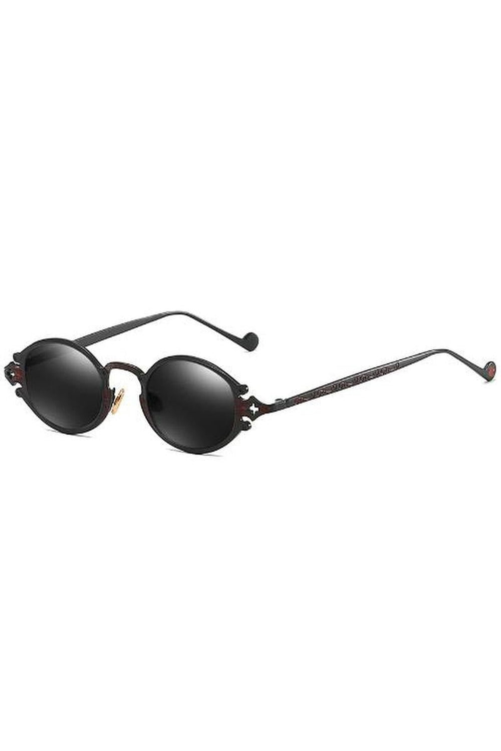 Lunettes de soleil ovales couleur or
