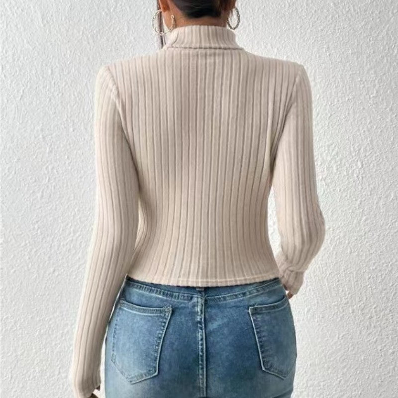 Haut Élégant Femme Manches Longues