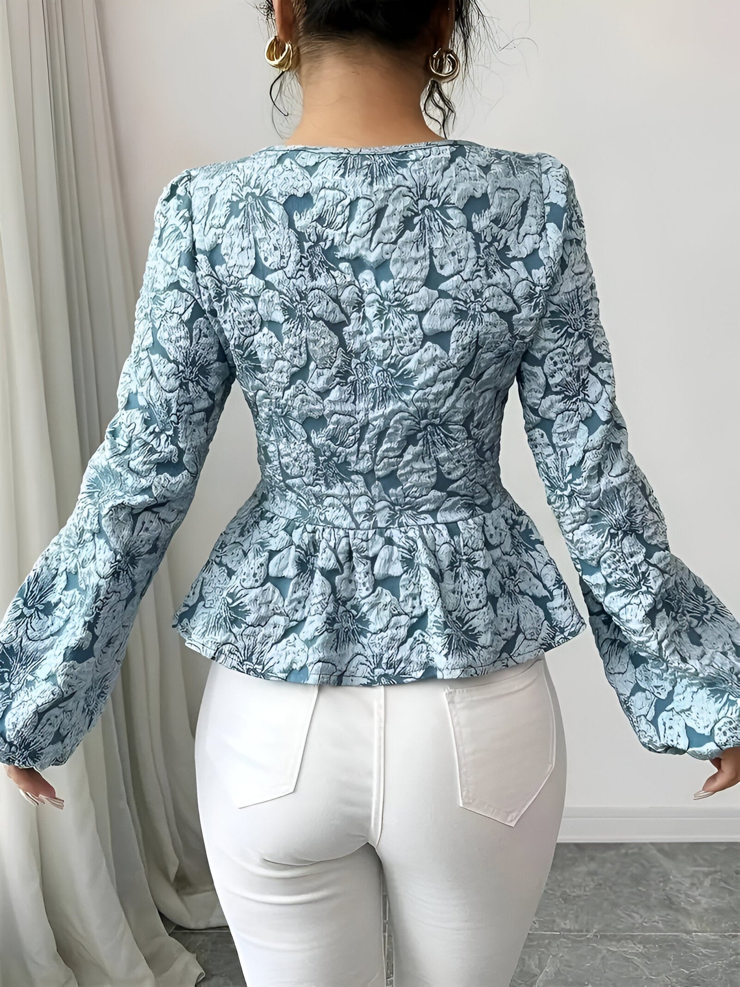 Haut Femme Élégant à Volants