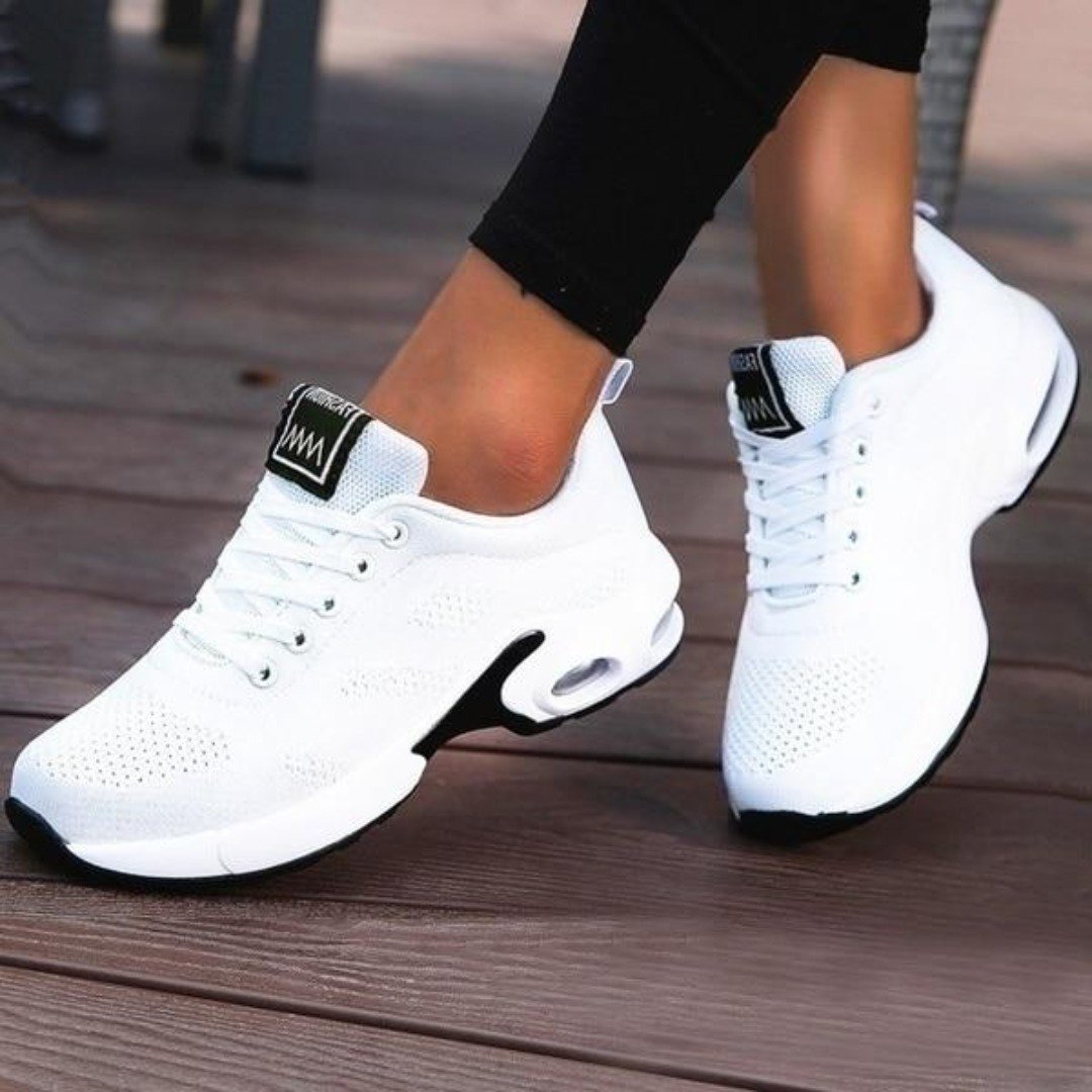 Chaussures Orthopédiques Femme Confortables Légères Respirantes Semelle Antichoc Talon 4 cm Noir