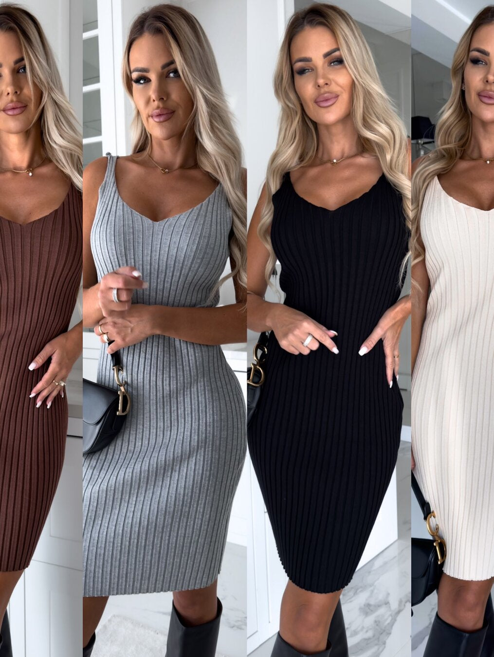 Sophie - Robe Sans Manches Avec Pull Assorti
