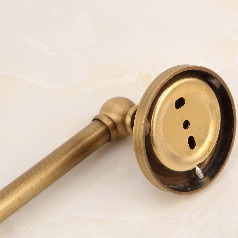 Anneau à serviette pour la salle de bain – Support mural en laiton antique avec surface en bronze élégante