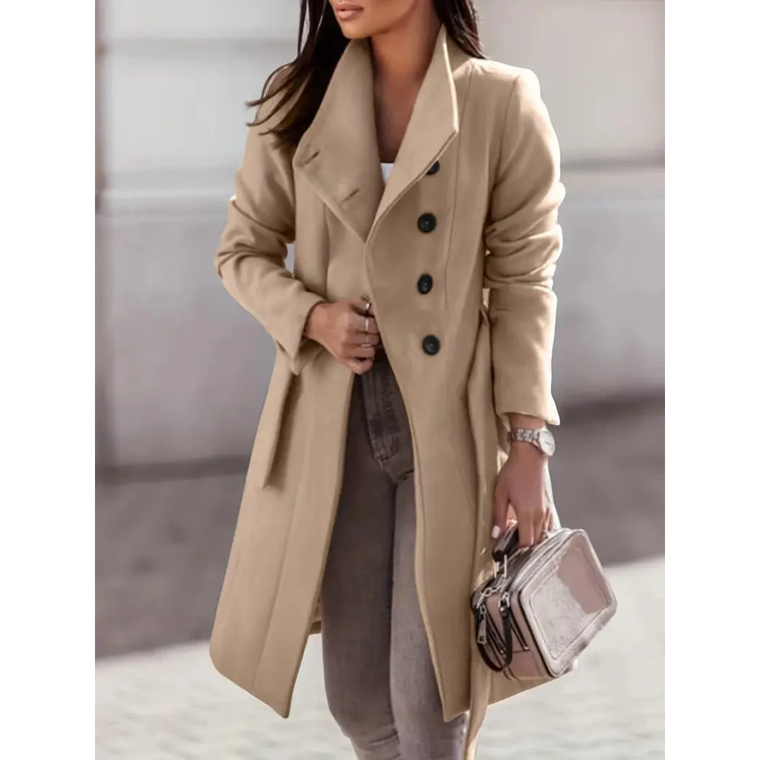 Trench chaud long pour les femmes