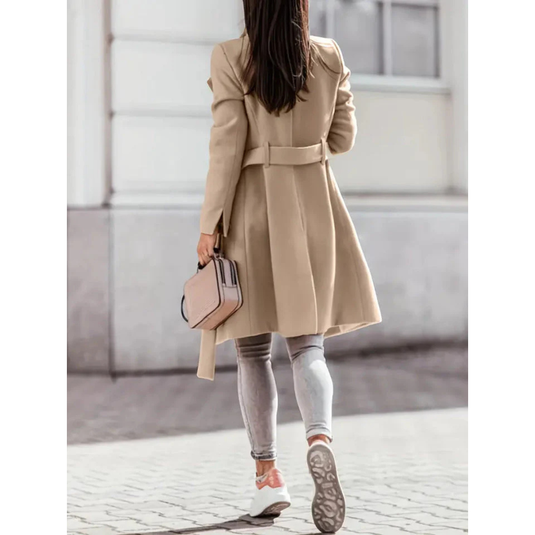 Trench chaud long pour les femmes