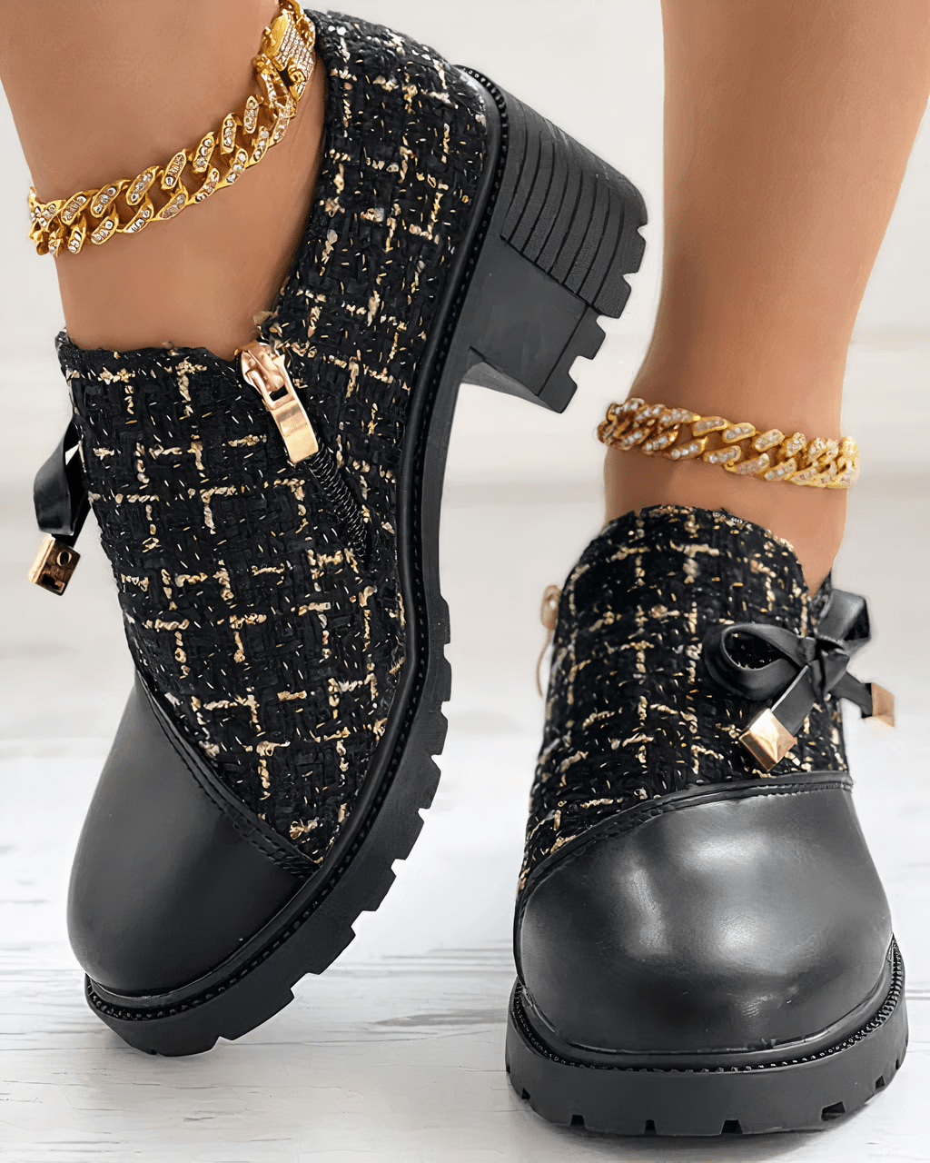 Mocassins Élégants à Talons pour Femmes