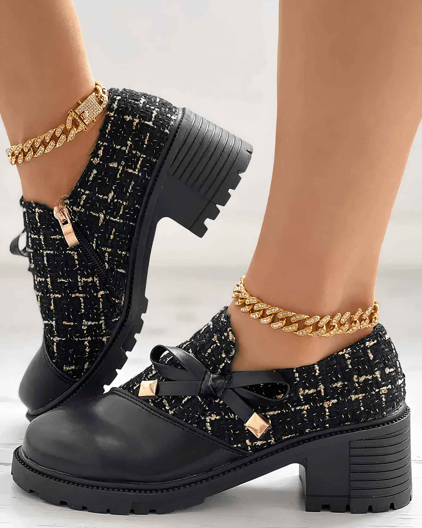 Mocassins Élégants à Talons pour Femmes