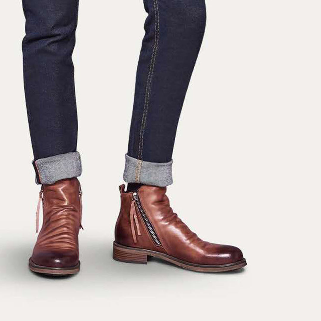 Bottes Noires Femme Modernes en Onyx - Bottes Hiver Femme avec Fermeture Éclair et Semelle Anti-Dérapante