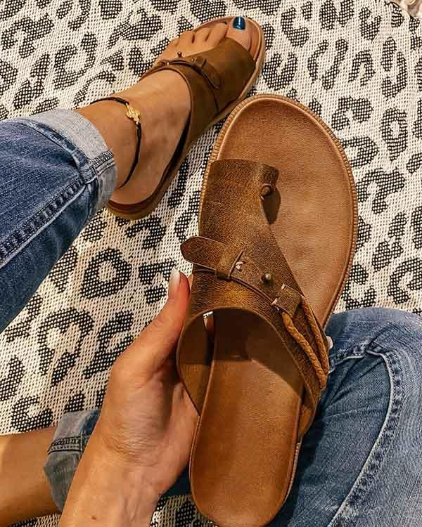 Sandales Femme Orthopédiques Confortables Élégantes en Cuir Synthétique, Taille 36 à 41