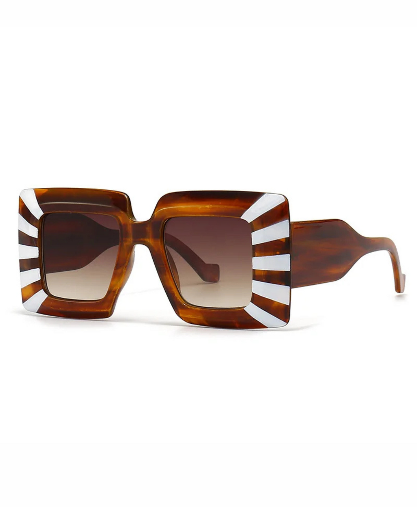 Lunettes de soleil carrées vintage surdimensionnées