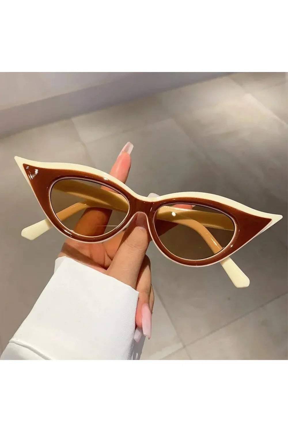 Lunettes de soleil rétro œil de chat tendance