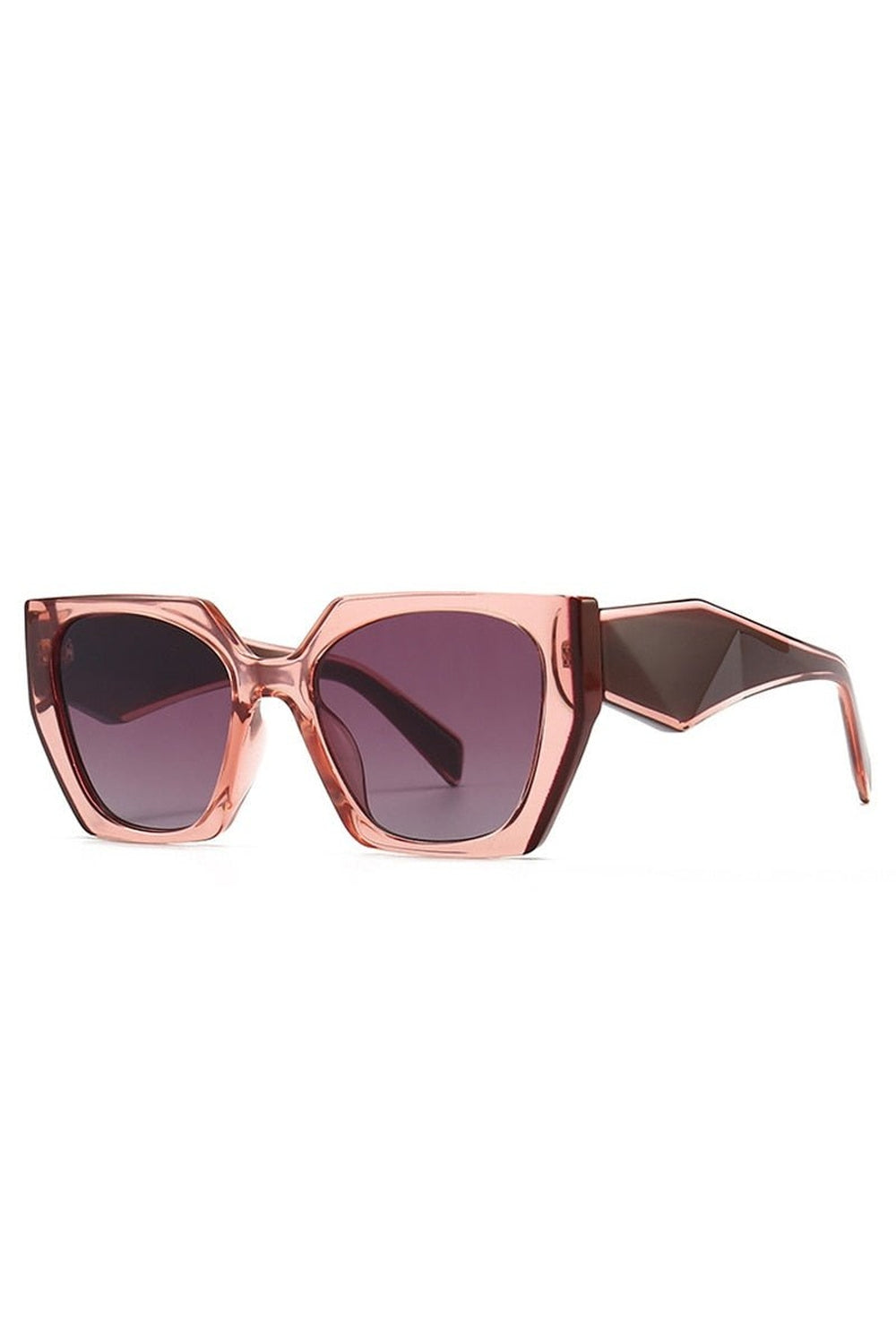 Lunettes de soleil œil de chat polygonales rétro