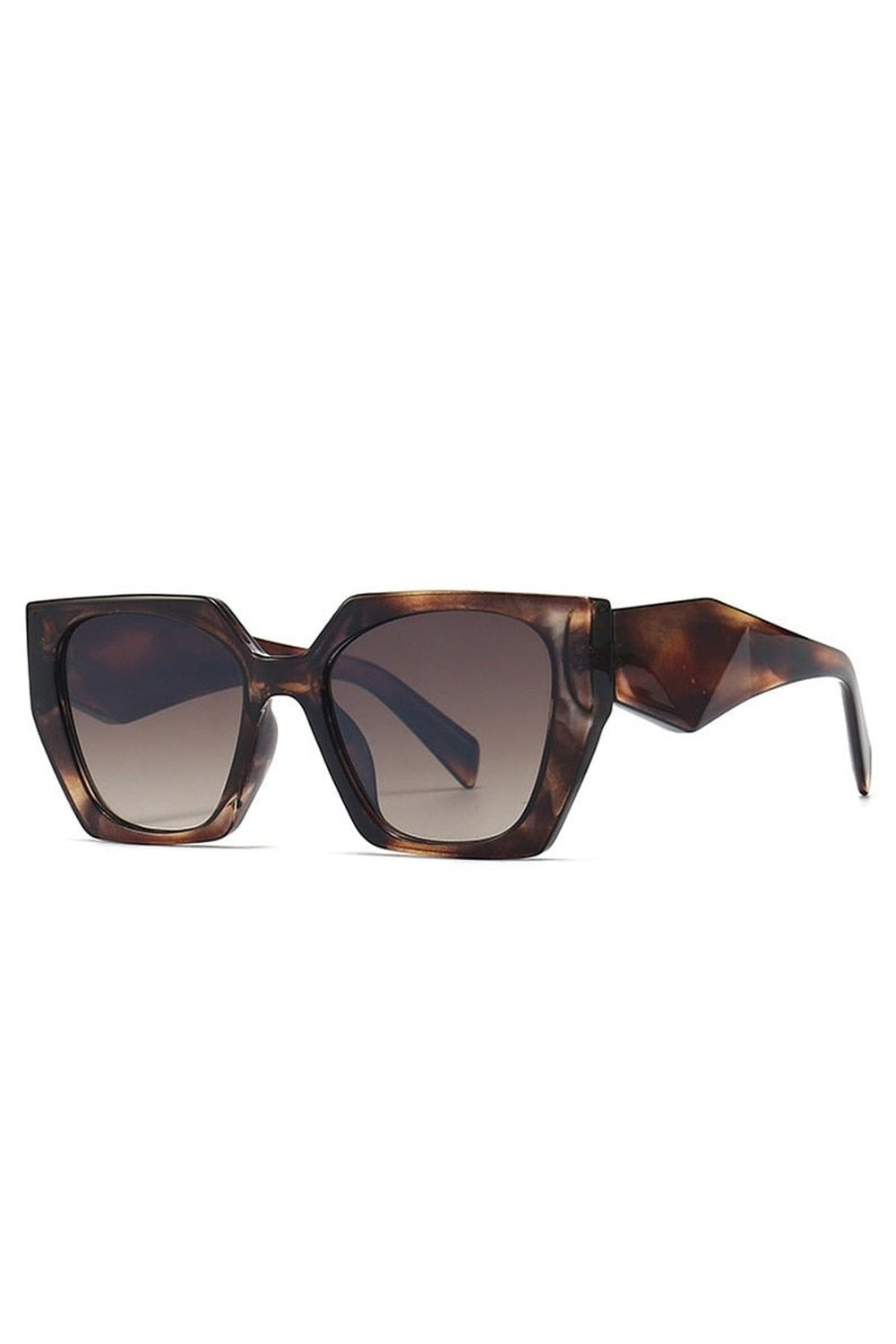 Lunettes de soleil œil de chat polygonales rétro