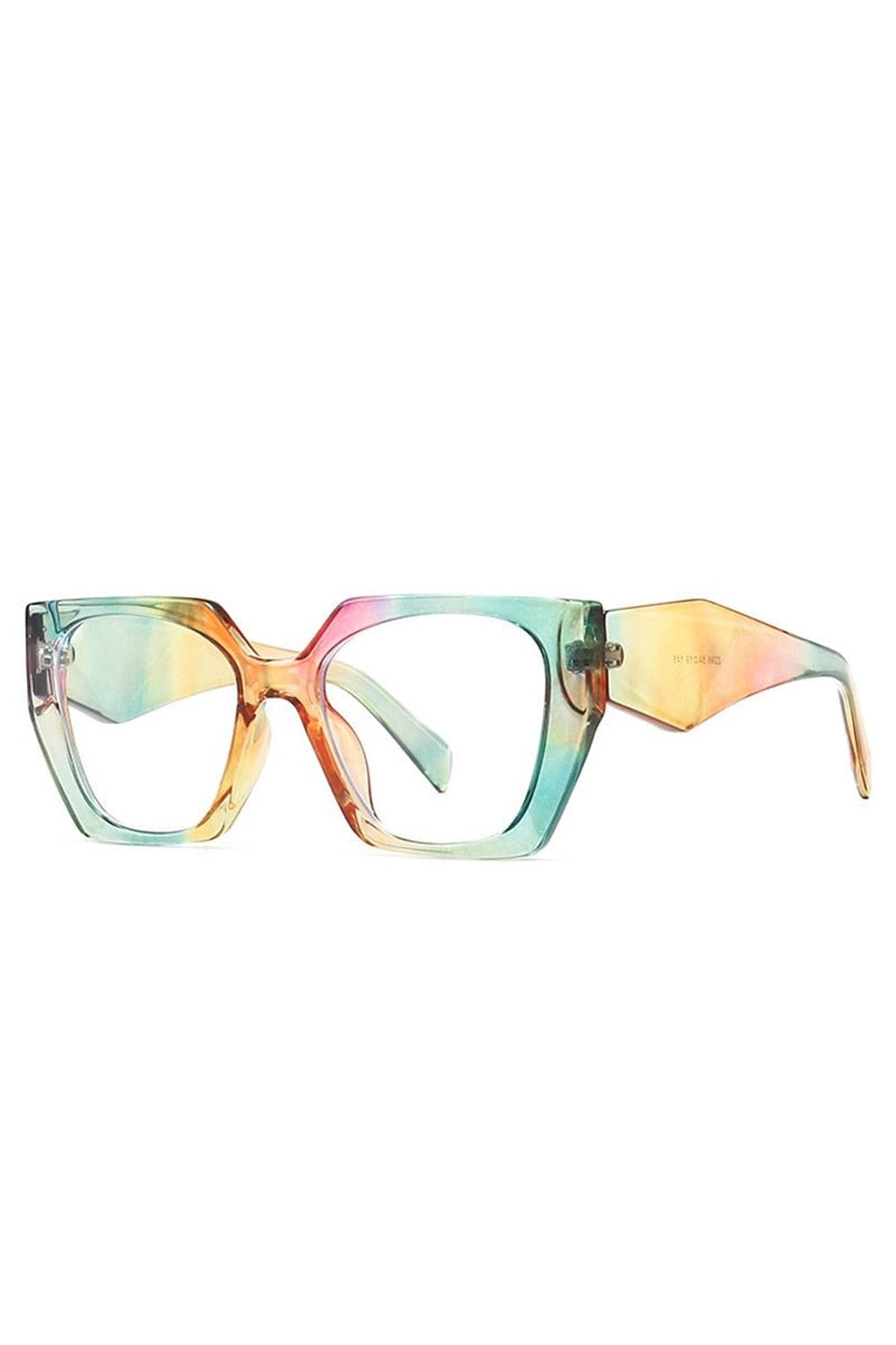 Lunettes de soleil œil de chat polygonales rétro
