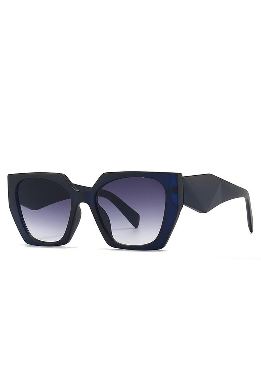Lunettes de soleil œil de chat polygonales rétro
