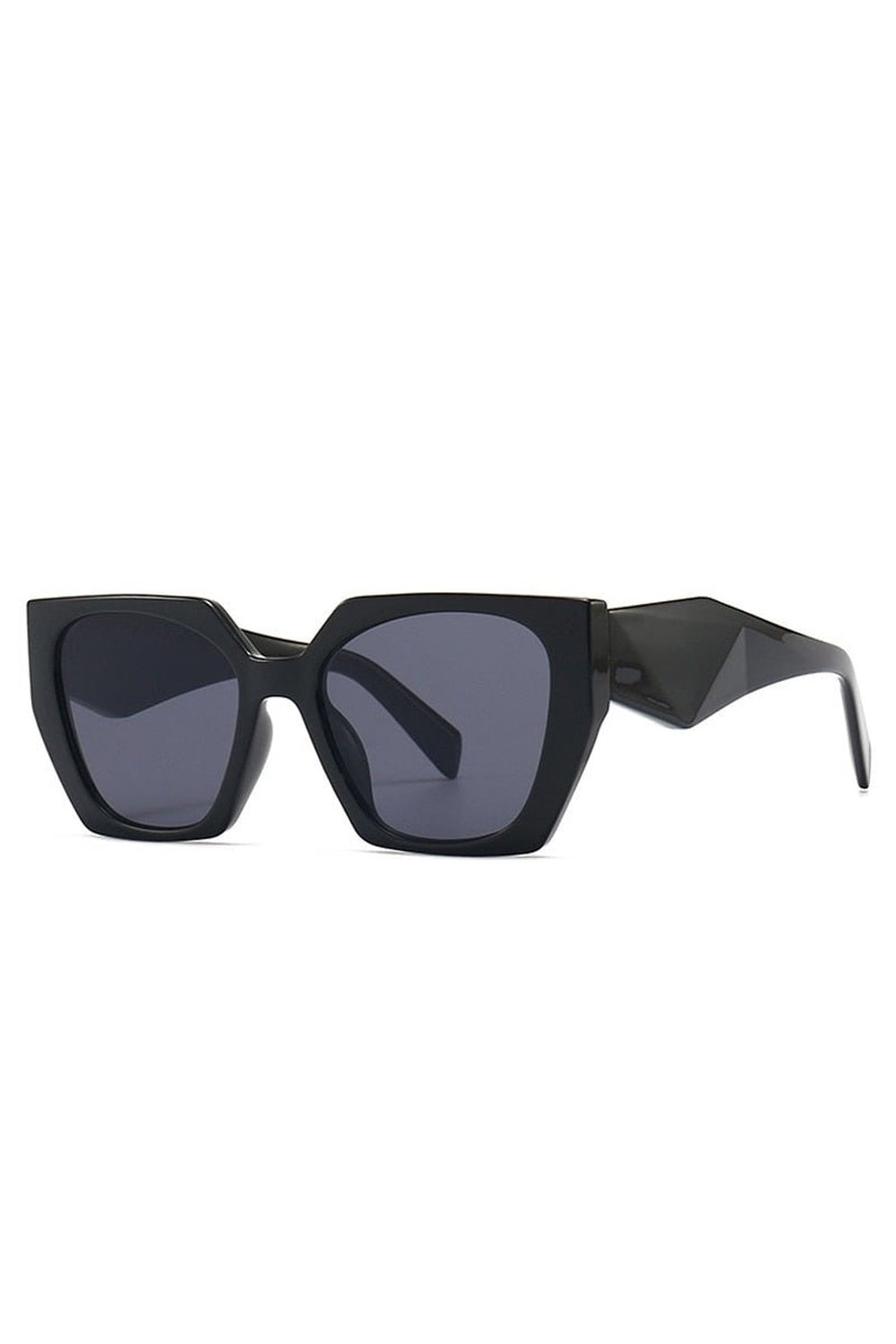 Lunettes de soleil œil de chat polygonales rétro