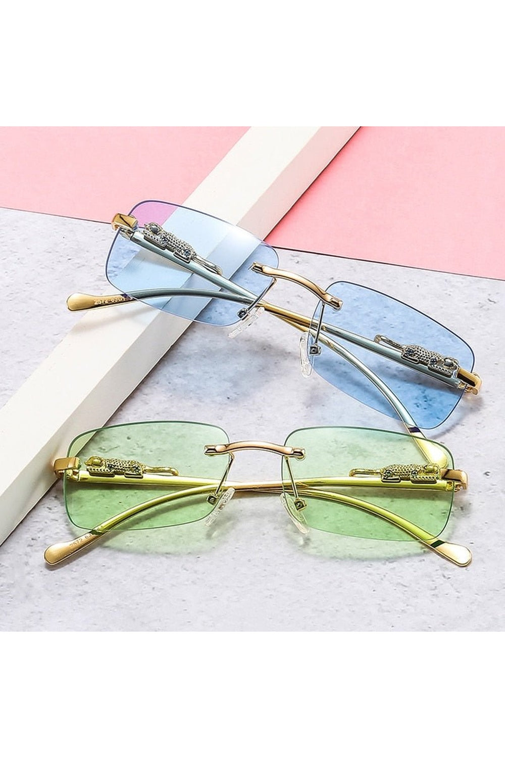 Lunettes de soleil rétro sans monture