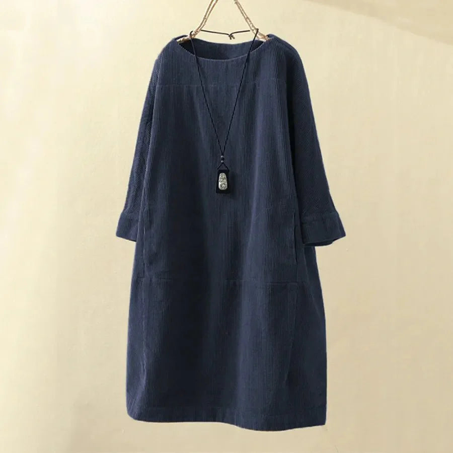 Robe A-line en Velours Côtelé pour Femmes