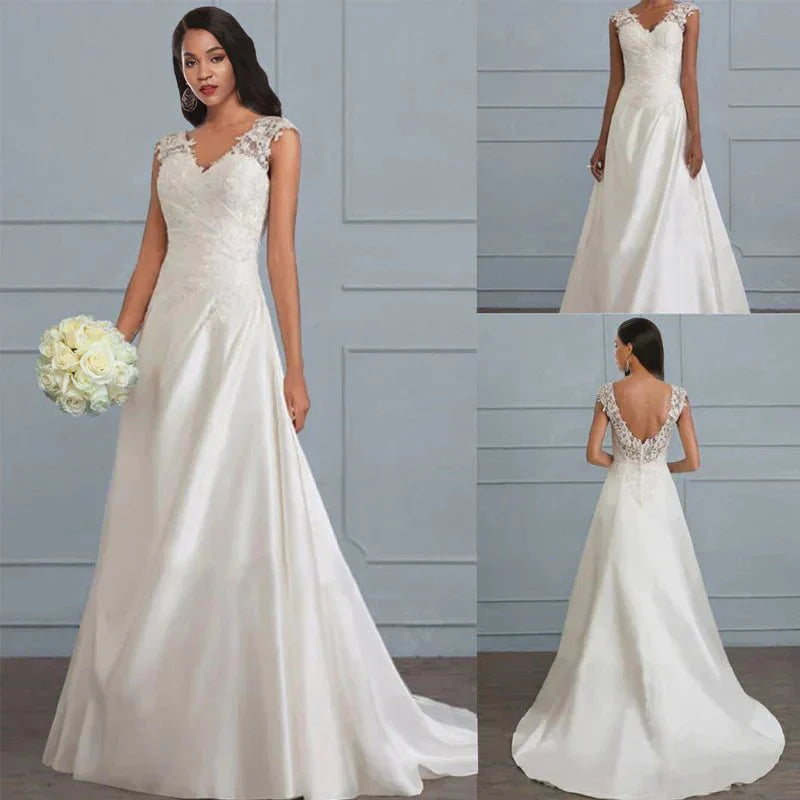 Robe de Mariée en Dentelle pour Femmes