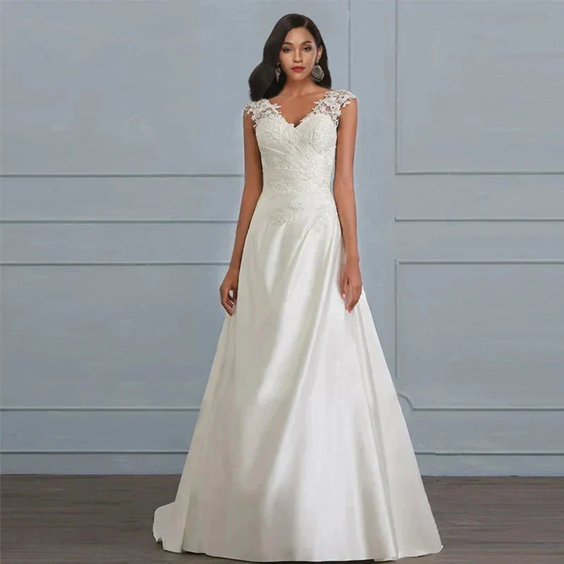 Robe de Mariée en Dentelle pour Femmes