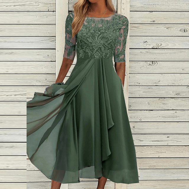 Robe de Soirée Élegante en Dentelle pour Femmes