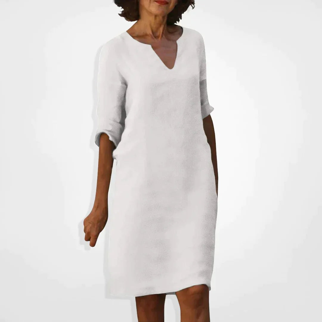 Robe d'Été Élégante avec Décolleté en V pour Femmes